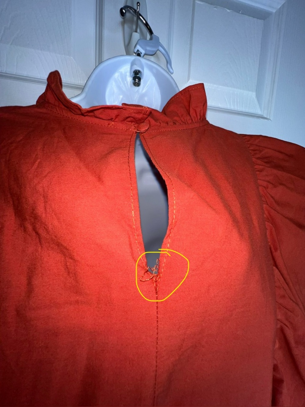 Zara Rust Red Ruffle Crop Top - Picture 15 of 15